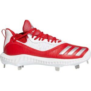 Adidas Icon V Bounce Men's Iced Out Metal Baseball Cleats Red White EE4130 Size